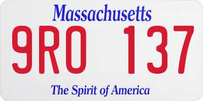 MA license plate 9RO137