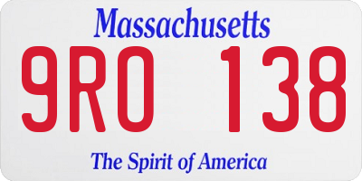 MA license plate 9RO138