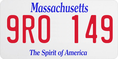 MA license plate 9RO149