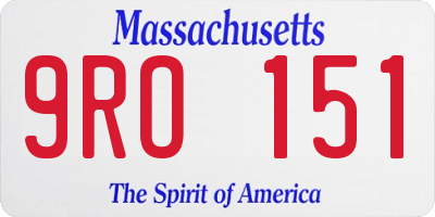 MA license plate 9RO151