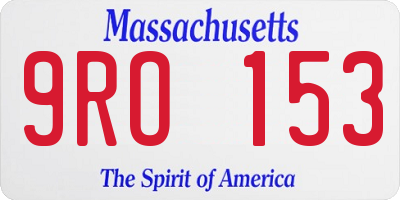 MA license plate 9RO153