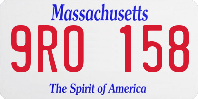MA license plate 9RO158