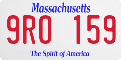 MA license plate 9RO159