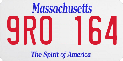 MA license plate 9RO164