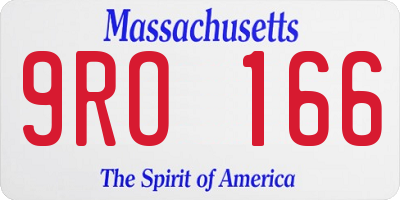 MA license plate 9RO166