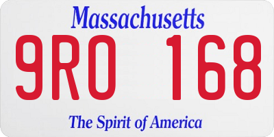 MA license plate 9RO168