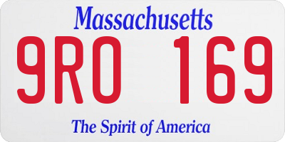 MA license plate 9RO169
