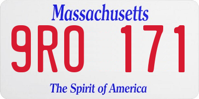 MA license plate 9RO171