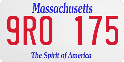 MA license plate 9RO175