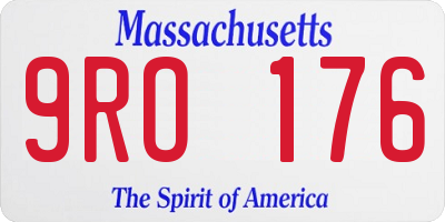 MA license plate 9RO176