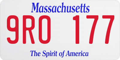 MA license plate 9RO177