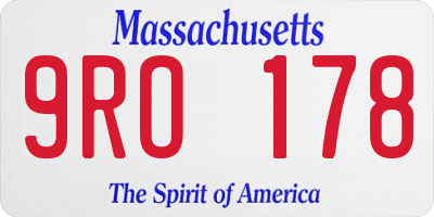 MA license plate 9RO178