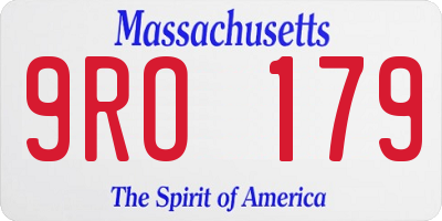 MA license plate 9RO179