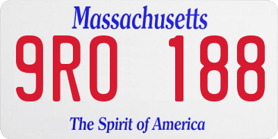 MA license plate 9RO188