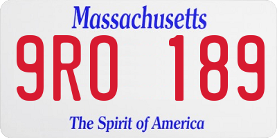 MA license plate 9RO189