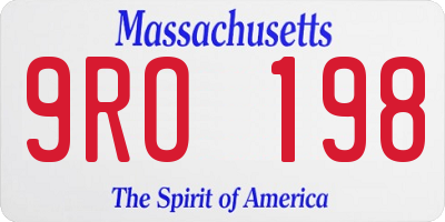 MA license plate 9RO198