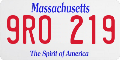 MA license plate 9RO219