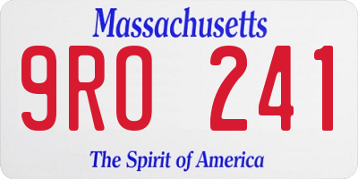 MA license plate 9RO241