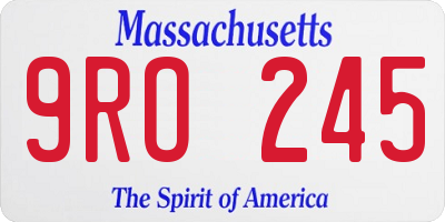 MA license plate 9RO245