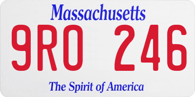 MA license plate 9RO246
