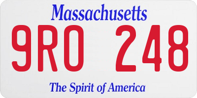 MA license plate 9RO248