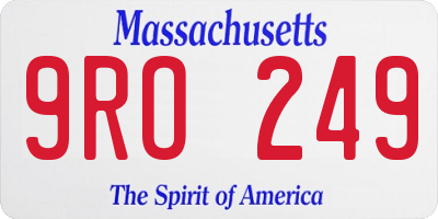 MA license plate 9RO249