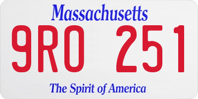 MA license plate 9RO251