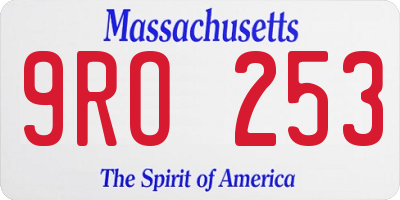 MA license plate 9RO253