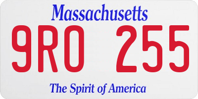 MA license plate 9RO255