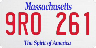 MA license plate 9RO261