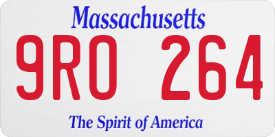 MA license plate 9RO264