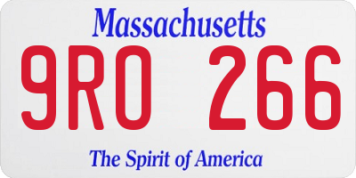 MA license plate 9RO266