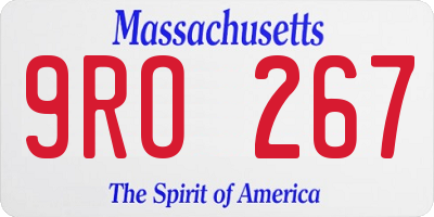 MA license plate 9RO267