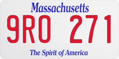 MA license plate 9RO271