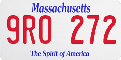 MA license plate 9RO272