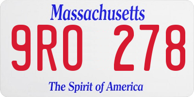 MA license plate 9RO278