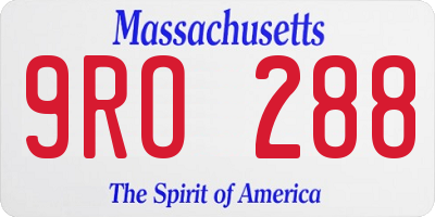 MA license plate 9RO288