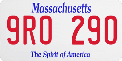 MA license plate 9RO290