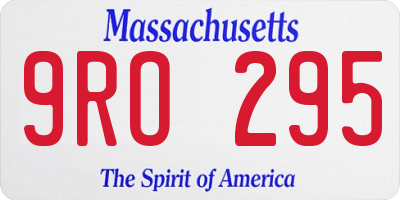 MA license plate 9RO295