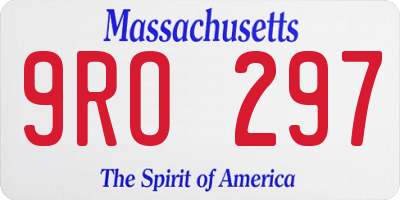 MA license plate 9RO297