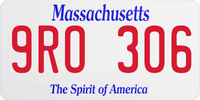MA license plate 9RO306