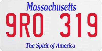 MA license plate 9RO319