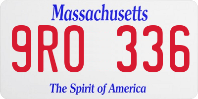 MA license plate 9RO336