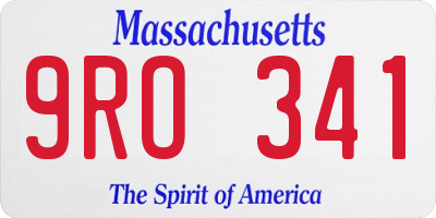 MA license plate 9RO341