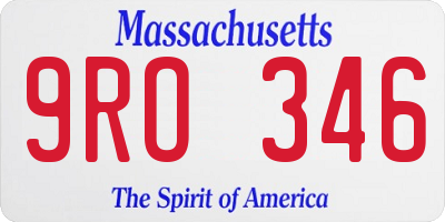 MA license plate 9RO346