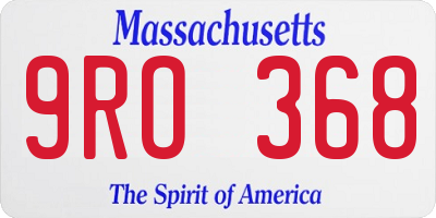 MA license plate 9RO368