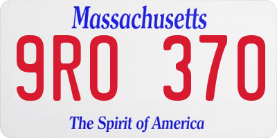 MA license plate 9RO370