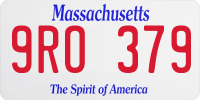 MA license plate 9RO379