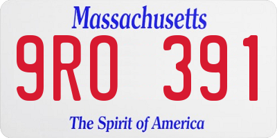 MA license plate 9RO391