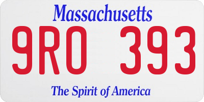 MA license plate 9RO393